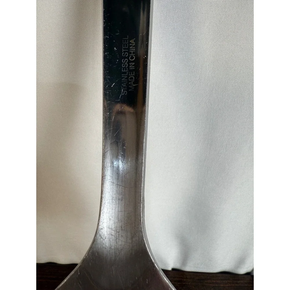 Slotted Turner Spatula Kitchen Utensil Stainless Steel Black Handle Cooking Tool